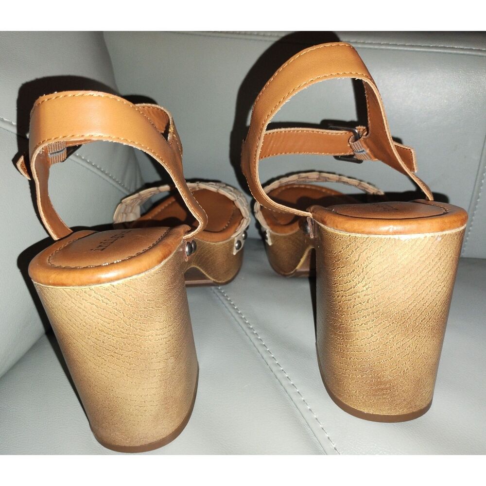Indigo Rd Draft Wooden Platform Heels Size 10 - Picture 6 of 7